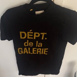 Gallery Dept Black Tee with Subtle Branding